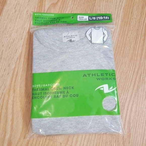 2/$15 ATHLETIC Works Boys Thermal Crew Neck Shirt - Picture 1 of 4